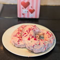 A picture of Valentine Doughnuts.
