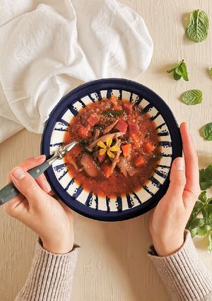 Foto de Canja de Cogumelos e Quinoa