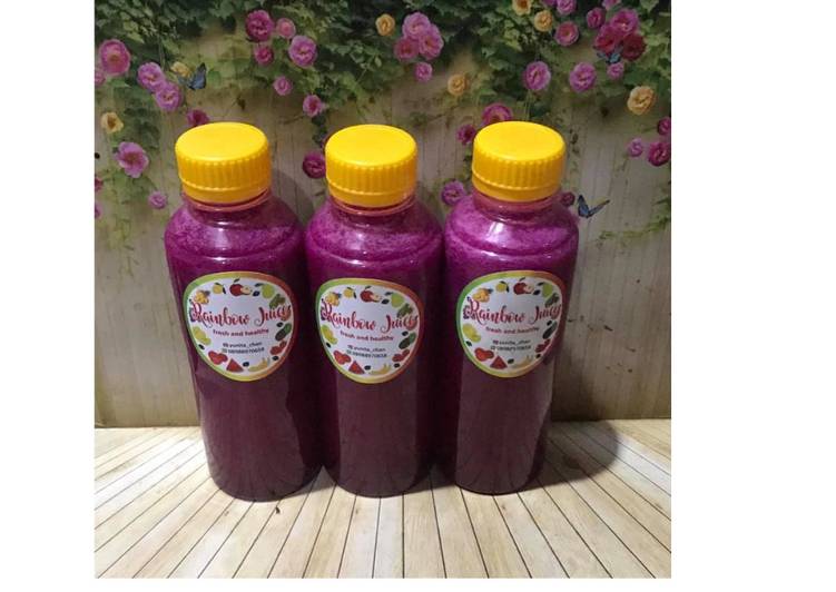 Langkah Mudah untuk Menyiapkan Diet Juice Dragon Fruit Pear Orange Lime, Enak Banget