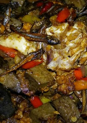 Foto resep Tumis teri,orak arik telor & hati sapi