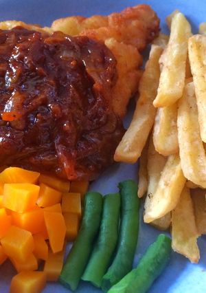 Foto resep Chicken steak barbeque simple
