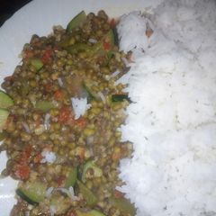 Ndengu with rice A picture of Ndengu with rice.