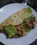 Tortillas de pollo y vegetales