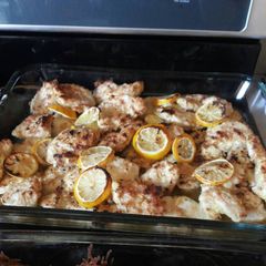 A picture of Fresh lemon garlic chicken.