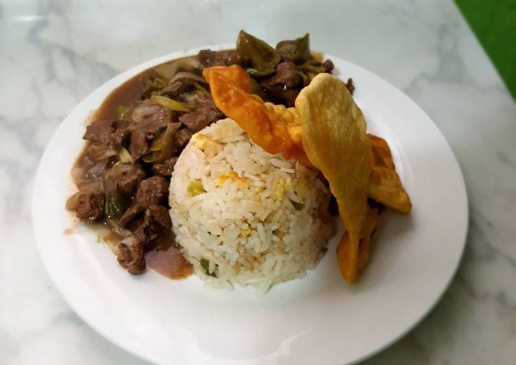 Carne Mongoliana con Arroz