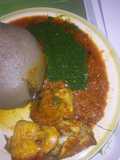 Amala, ewedu& catfish stew