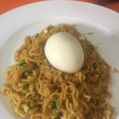 A picture of Noodles and Boiled Egg.