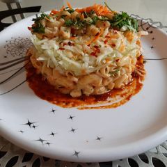 A picture of Macaroni salad cake.