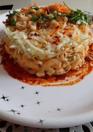 A picture of Macaroni salad cake.
