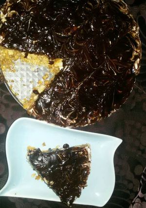 صورة لوصفة حلى البسكوت بصوص الشوكلاته بطريقتي