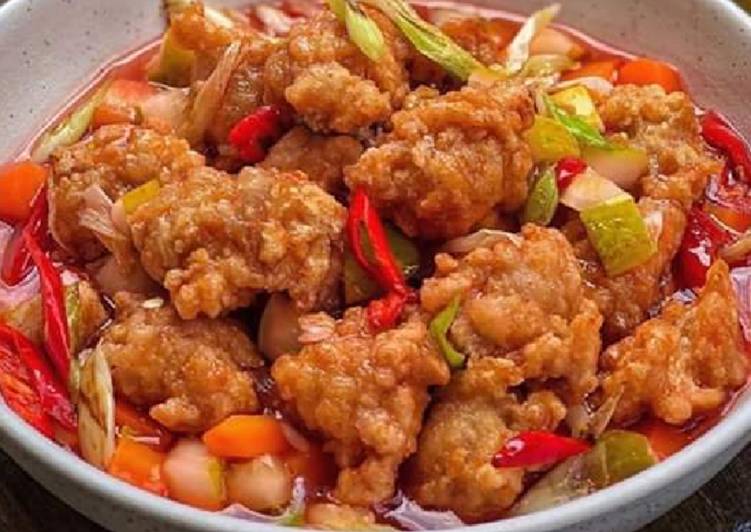 Resep Ayam Saus Asam Manis Ala Restaurant Yang Gurih
