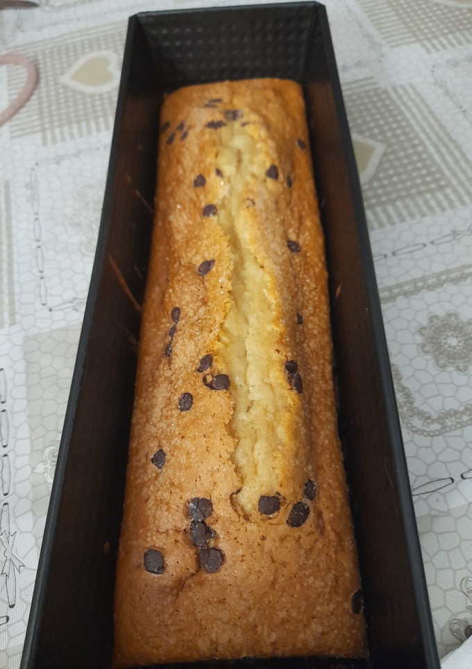Una foto de Bizcocho de yogur con pepitas de chocolate