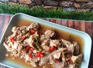Foto resep Ayam Kukus Jamur Enoki