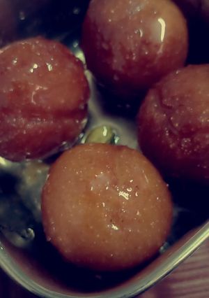 A picture of Suji Gulab Jamun.