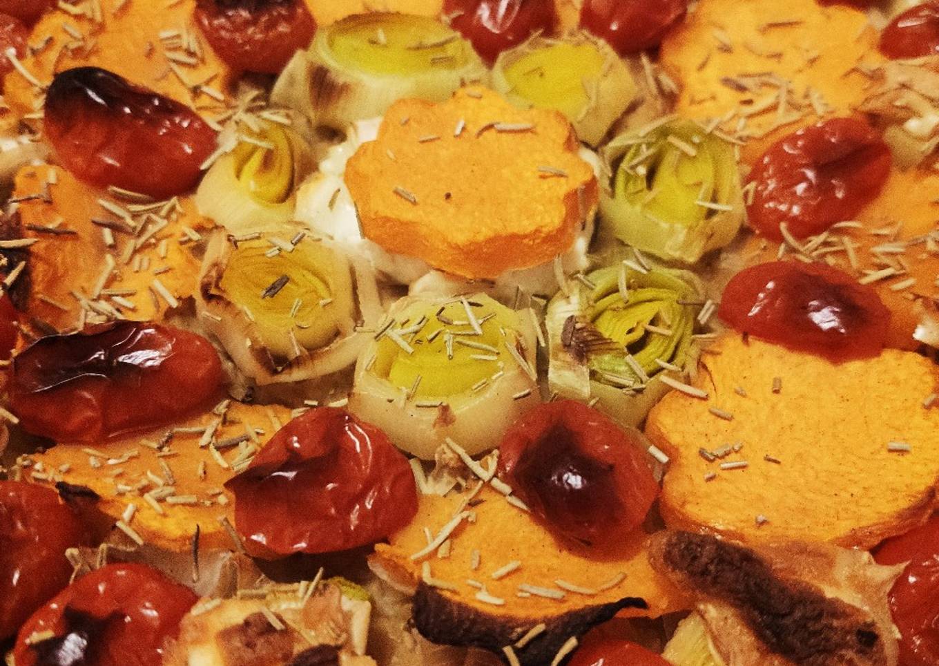 * Tarte aux légumes, chèvre et miel *