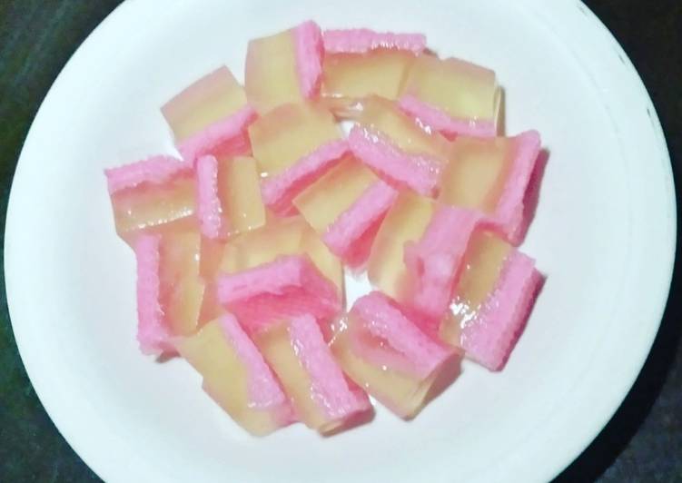 Resep masakan Nutrijel leci biskuit nabati | Cara Bikin Nutrijel leci biskuit nabati Yang Sempurna