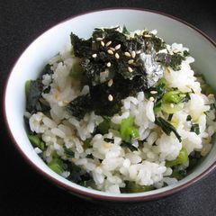 A picture of Choy Sum Rice.