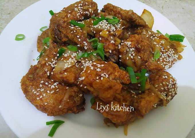Resep Ayam goreng korea Yang Maknyuss