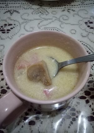 Foto resep Sup Krim Ayam Jamur