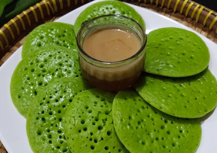 Resep Serabi Pandan Kuah Kinca Anti Gagal