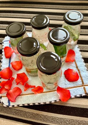 Hình của món Nha đam hạt chia.
