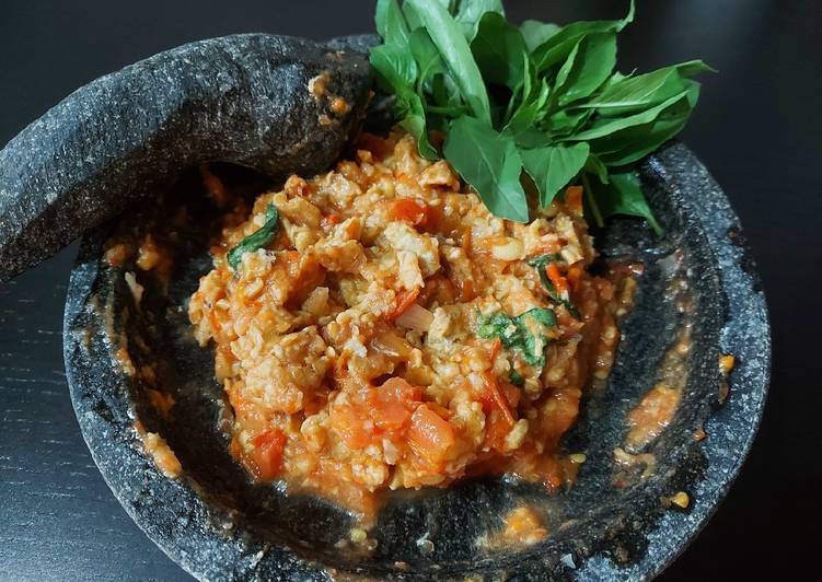 Resep Tempe penyet kemangi🌱 Anti Gagal