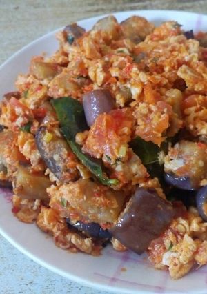 Foto resep Orak Arik Telur Terong