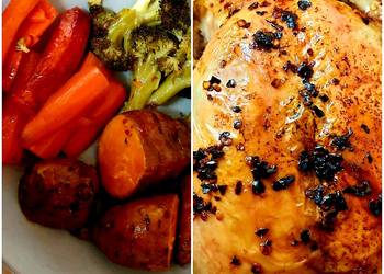 Ultimate Serving Recipe My All together Roast Red Peppered Chicken  Veg Mainmeal Delicious Steady