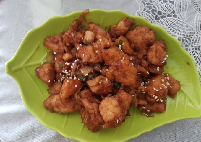 Ayam goreng crispy saos teriyaki