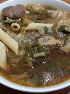 Una foto de Sopa de macarrones y verduras