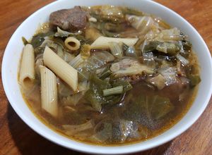 Una foto de Sopa de macarrones y verduras