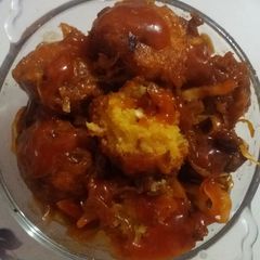A picture of Veg Manchurian.