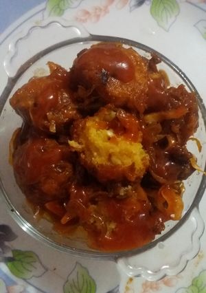A picture of Veg Manchurian.