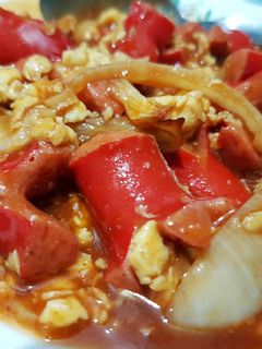 Foto resep Sosis telur asam manis