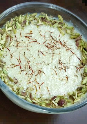 A picture of Zafrani Kheer.