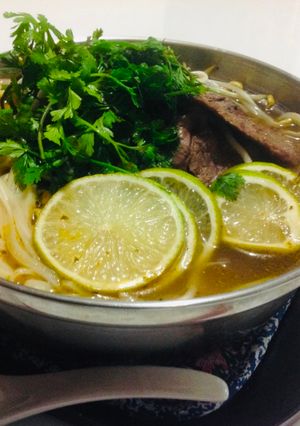 Una foto de Fideos de sopa de carne estilo vietnamita Phở bò🇺🇾🇯🇵🇻🇳フォーボー