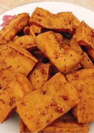 Hình của món Tàu hủ muối sả chiên giòn 🍕.