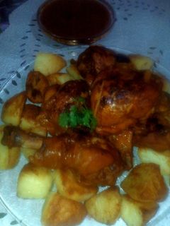 صورة لوصفة دجاج محمر مع بطاطا 🍗🥔💖