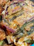 Sourdough kimchi vegetable pancakes