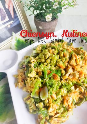 Foto resep Tempe ulek sambal cabe hijau