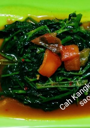 Foto resep Cah kangkung pedas saos tiram