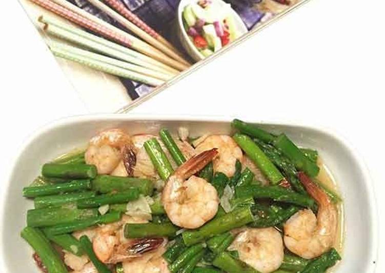 Tumis Asparagus Udang