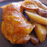Pollo asado con patatas