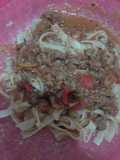 Spaghettis con salsa bologñesa