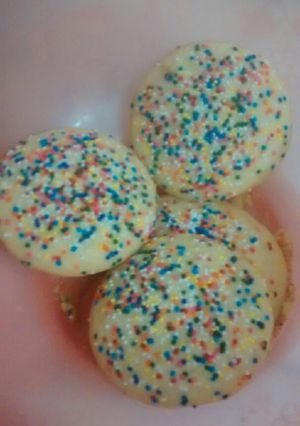 Una foto de Galletas caseras con chispas de colores