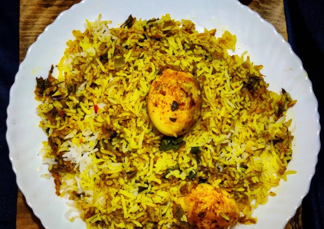Anda biryani (egg biryani)