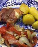 Cod in Parma ham with roasted vegetables #mycookbook