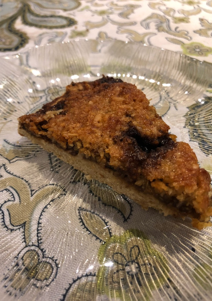 Una foto de TARTA DE COCO Y NUTELLA CASERA (sin gluten)
