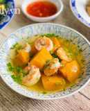 Canh Bí Đỏ Nấu Tôm