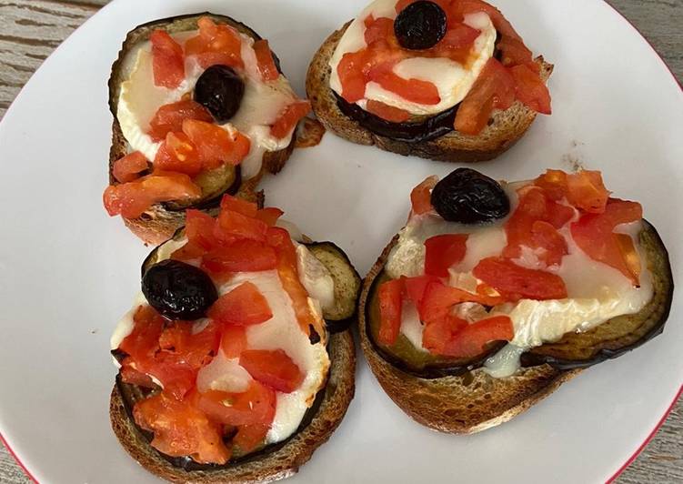 Bruschetta aubergines et chèvre 🇮🇹